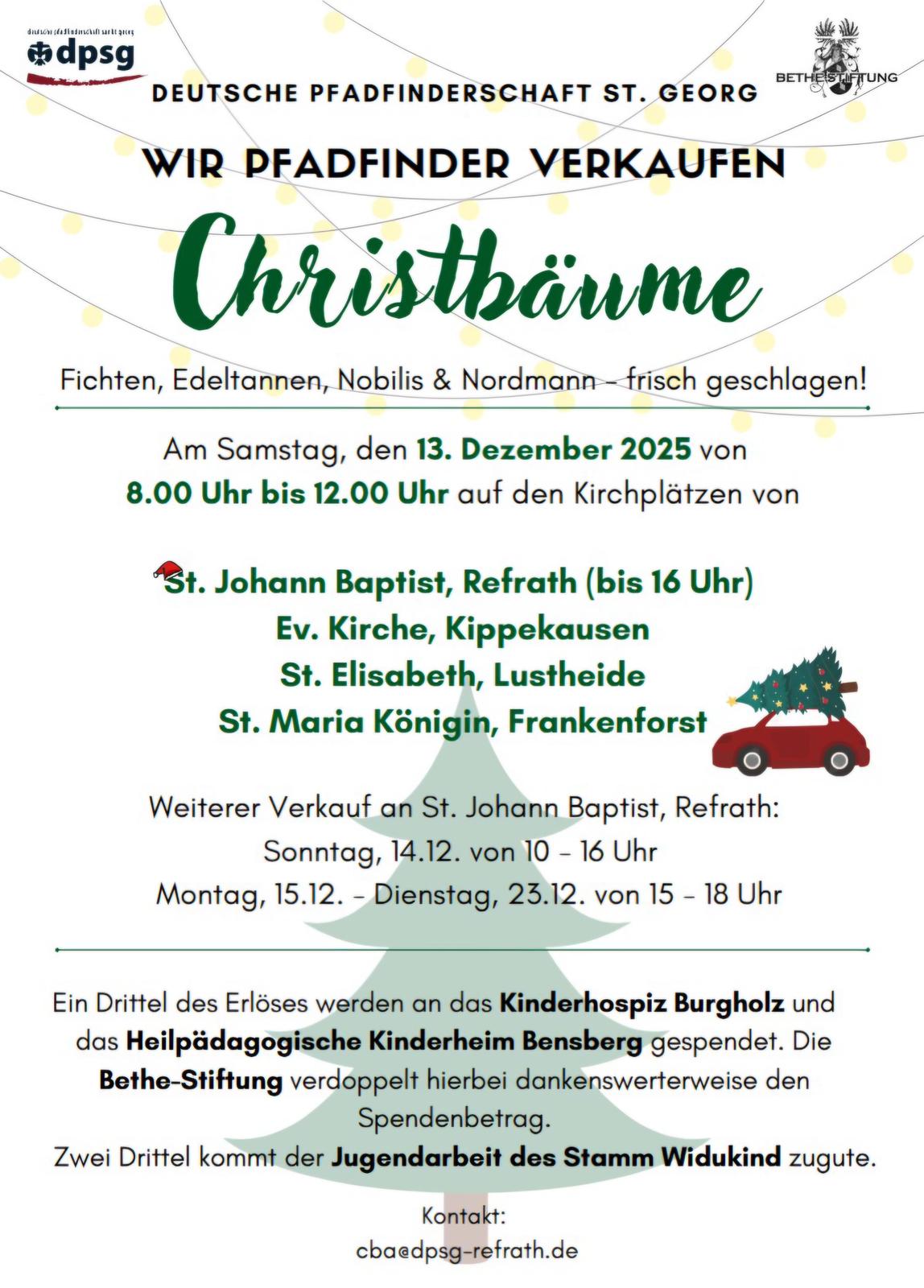 Flyer Weihnachtsbaumverkauf